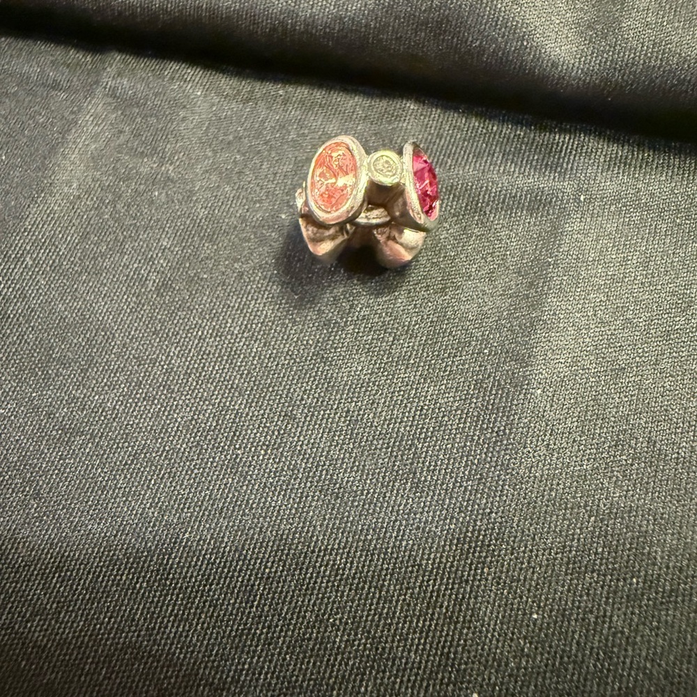 Chamilia Sterling Silver Pink CZ Multi-Stone Charm